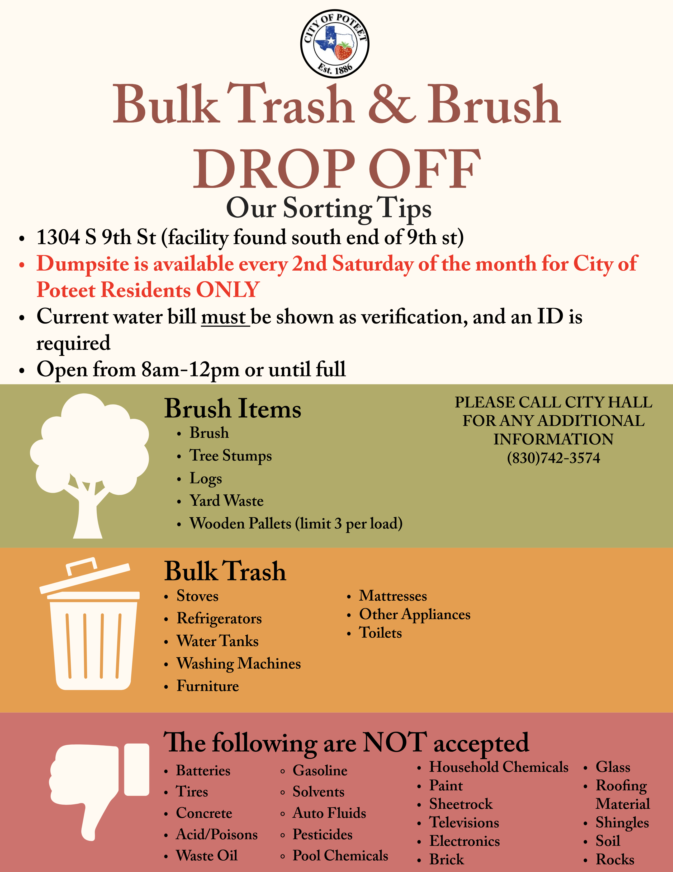 Monthly Drop Off Flyer